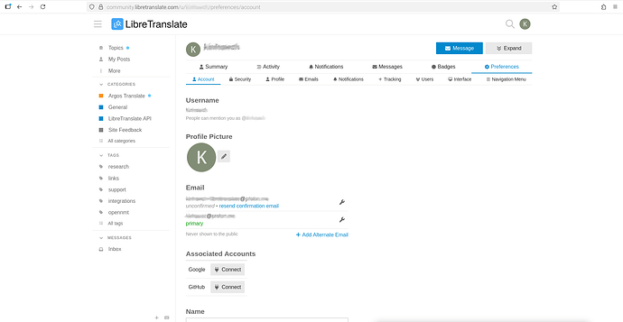 EmailPrimaryWrongLibreTranslate